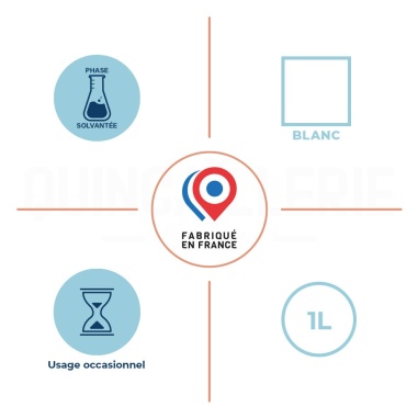 Phase solvantée, usage occasionnel, teinte blanche