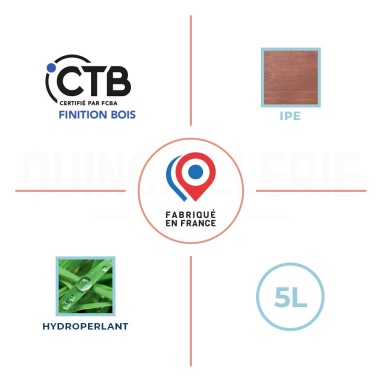 Certifié par FCBA, IPE, Hydroperlant, Fabriqué en France