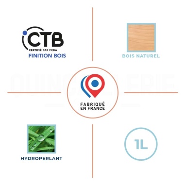 Certifié par FCBA, Huile bois, Hydroperlant, Fabriqué en France