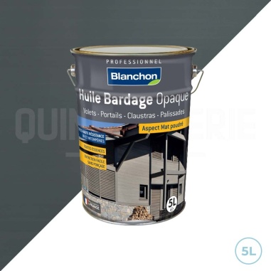 Huile bardage opaque anthracite 5L - Blanchon