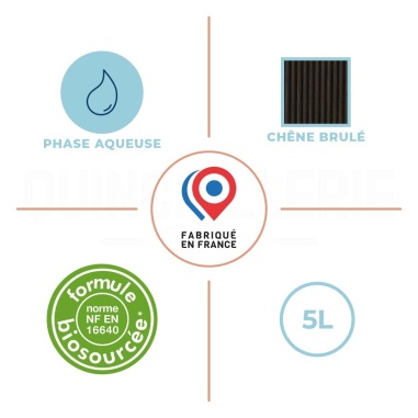 Phase aqueuse, formule biosourcée, teinte chêne brulé, fabriqué en France
