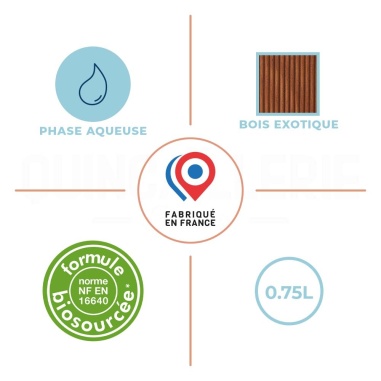 Phase aqueuse, formule biosourcée, teinte Bois exotique, fabriqué en France