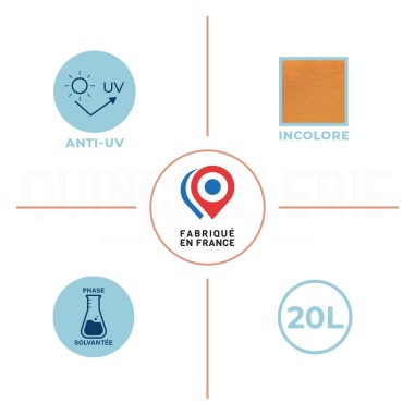 Anti UV, Phase solvantée, incolore