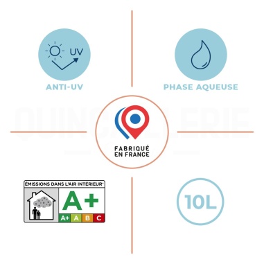 Anti UV, phase aqueuse, émissions dans l'air intérieur A+