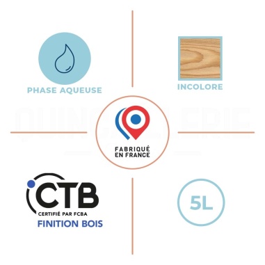 Phase aqueuse, CTB certifié par FCBA Finition bois