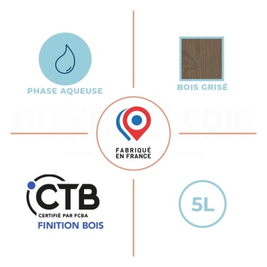 Phase aqueuse, CTB certifié par FCBA Finition bois