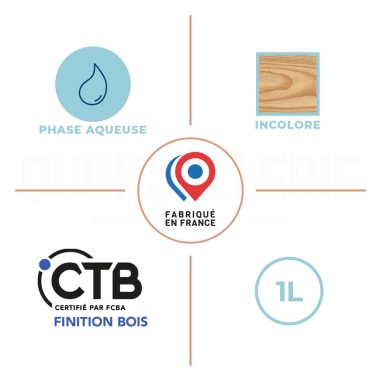 Phase aqueuse, CTB certifié par FCBA Finition bois