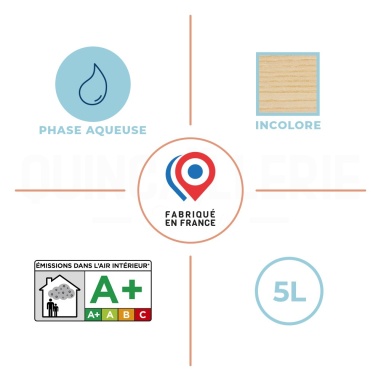 Phase aqueuse, émissions dans l'air intérieur A+, fabriqué en France