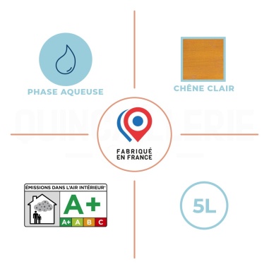 Phase aqueuse, émissions dans l'air intérieur A+, fabriqué en France