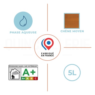 Phase aqueuse, émissions dans l'air intérieur A+, fabriqué en France