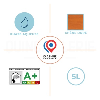 Phase aqueuse, émissions dans l'air intérieur A+, fabriqué en France