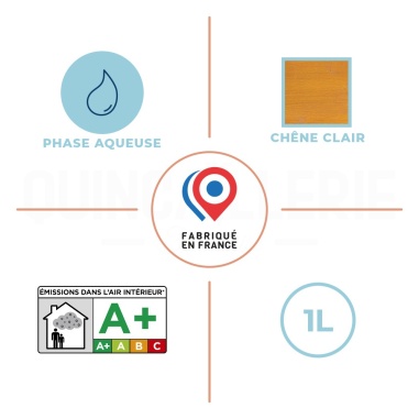 Phase aqueuse, émissions dans l'air intérieur A+, fabriqué en France