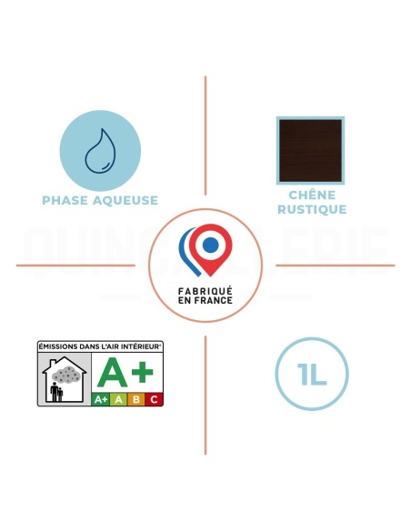 Phase aqueuse, émissions dans l'air intérieur A+, fabriqué en France