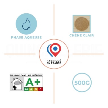 Phase aqueuse, émissions dans l'air intérieur A+, fabriqué en France