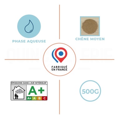 Phase aqueuse, émissions dans l'air intérieur A+, fabriqué en France