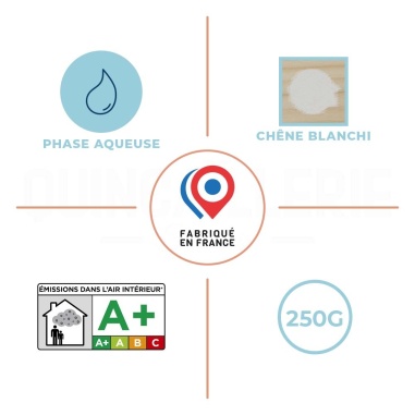 Phase aqueuse, émissions dans l'air intérieur A+, fabriqué en France