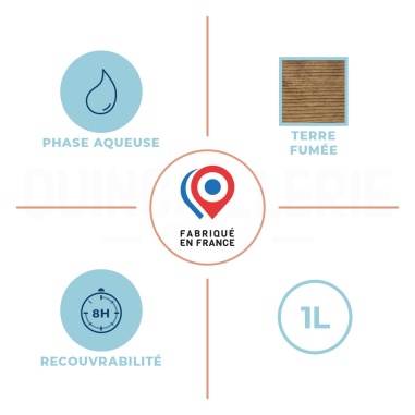 Phase aqueuse, recouvrabilité, teinte terre fumé