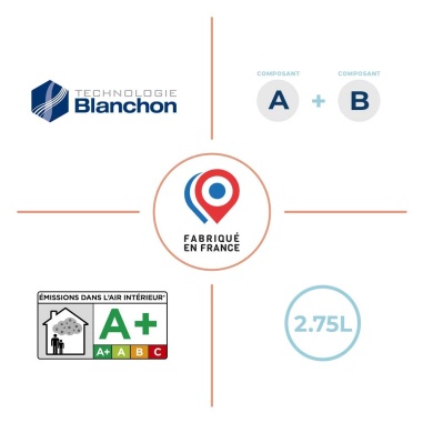 Rénovation parquets, planchers, escaliers, bois - Vitrificateur Blanchon mat 2,75L