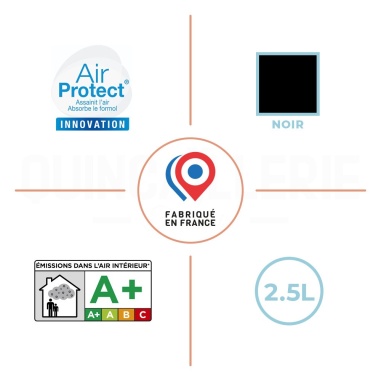 Vitrificateur Océanic coloré opaque noir Air Protect 2,5L - Blanchon