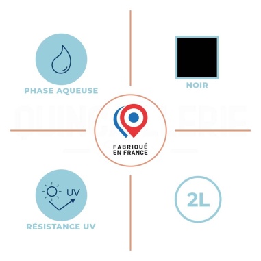 Caractéristiques de Blanchon peinture multi-supports - Ral 9005 noir satiné 2L