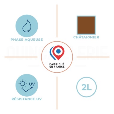 Caractéristiques de Blanchon peinture multiples supports pour extérieur - Ral 8003 châtaignier satiné 2L