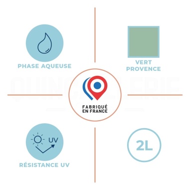 Caractéristiques de la Peinture Blanchon multi-supports pour extérieur Blanchon 2L - Ral 6021 vert provence satiné