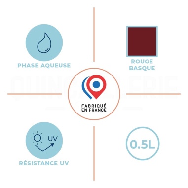 Caractéristiques de Blanchon peinture extérieure multi-surfaces 0,5L ral 3004 rouge basque satiné