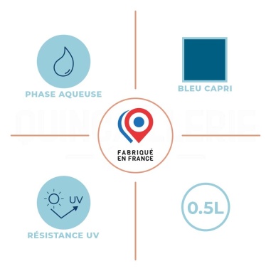 Caractéristiques de Blanchon peinture multi-surfaces Ral 5019 bleu capri satiné 0,5L