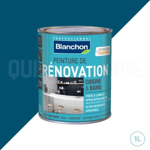 Peinture de rénovation Blanchon pour cuisine & bains - Bleu canard 1L