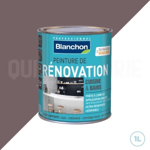 Peinture de restauration - Salle de bains et cuisine - Marron glacé 1L Blanchon