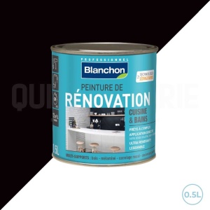 Blanchon peinture de rénovation noir 0,5L - Pour cuisine et salle de bains