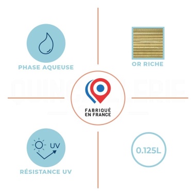 Caractéristiques de Peinture dorure multi-supports or riche Blanchon 0,125L