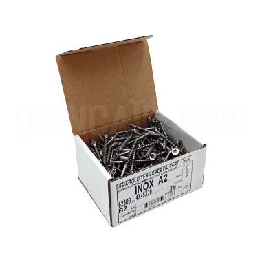 Boîte - Vis bois aggloméré - Inox A2 4X45 - Boîte 200
