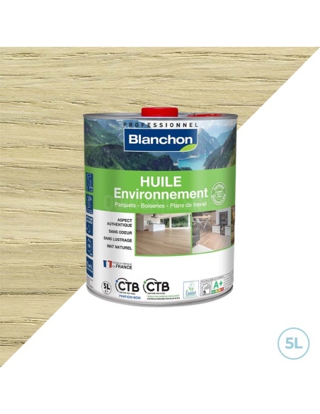 Huile environnement Blanchon biosourcée bois brut 5L