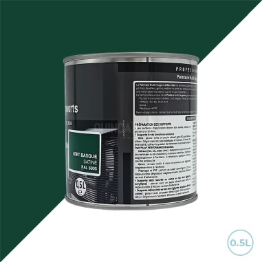 Peinture pour différents supports - Ral 6005 vert basque satiné 0,5L Blanchon