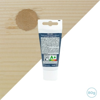Pate à bois teinte naturel 80g - Comble rayures, fissures, trous