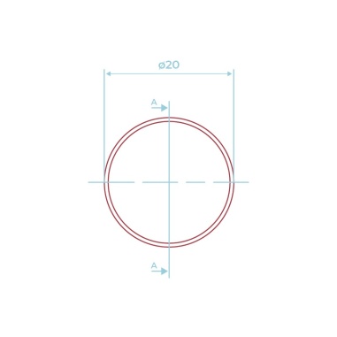 Schéma dimensions Vis à miroir avec tête pivotante - Vue de face