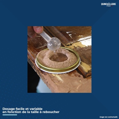 Dosage facile et variable en fonction de la taille à reboucher