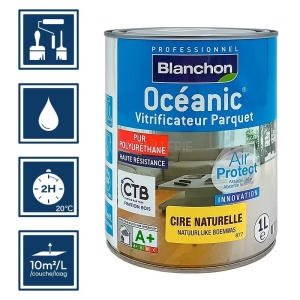 Blanchon vitrificateur Océanic cire naturelle 1L - Parquets, planchers, escaliers 2