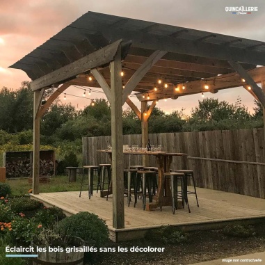 Image illustrative le dégriseur éclaircit le bois grisâtre sans décolorer