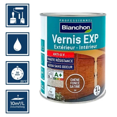 Pictos : application; temps de séchage 3h; nettoyage ustensiles à l'eau; rendement 12m²/l/couches