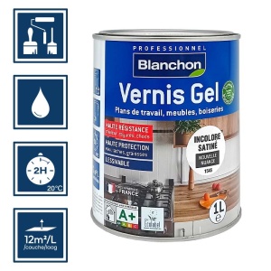 Blanchon vernis incolore 1L - Gel bio - Boiseries 2