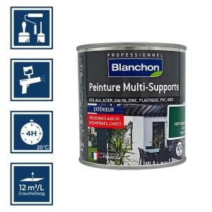 Peinture pour différents supports - Ral 6005 vert basque satiné 0,5L Blanchon 2