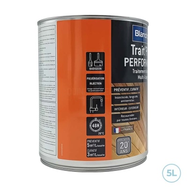 Traitement trait'plus performance pour boiseries 5L Blanchon