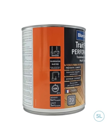Traitement trait'plus performance pour boiseries 5L Blanchon