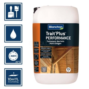 Traitement bois incolore trait'plus performance 25L Blanchon 2