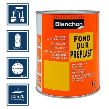 Application aux pinceaux ou rouleaux, séchage 45min, nettoyer ustensiles Diluant SO, rendement 10m²/L