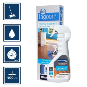 Kit lagoon - Nettoyant doux universel spray et balai avec serpillière microfibre - Blanchon 2