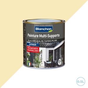 Peinture pour divers supports Blanchon - Ral 1015 sable satiné 0,5L - Volets, portail, fenêtres, grilles