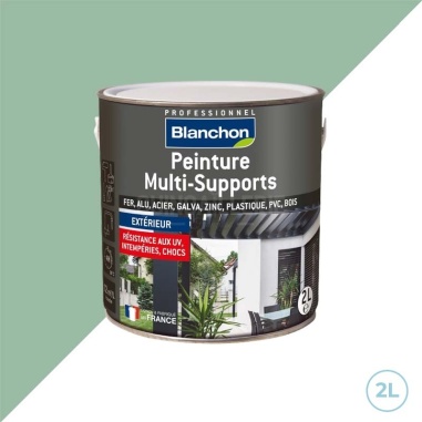 Peinture Blanchon multi-supports pour extérieur Blanchon 2L - Ral 6021 vert provence satiné